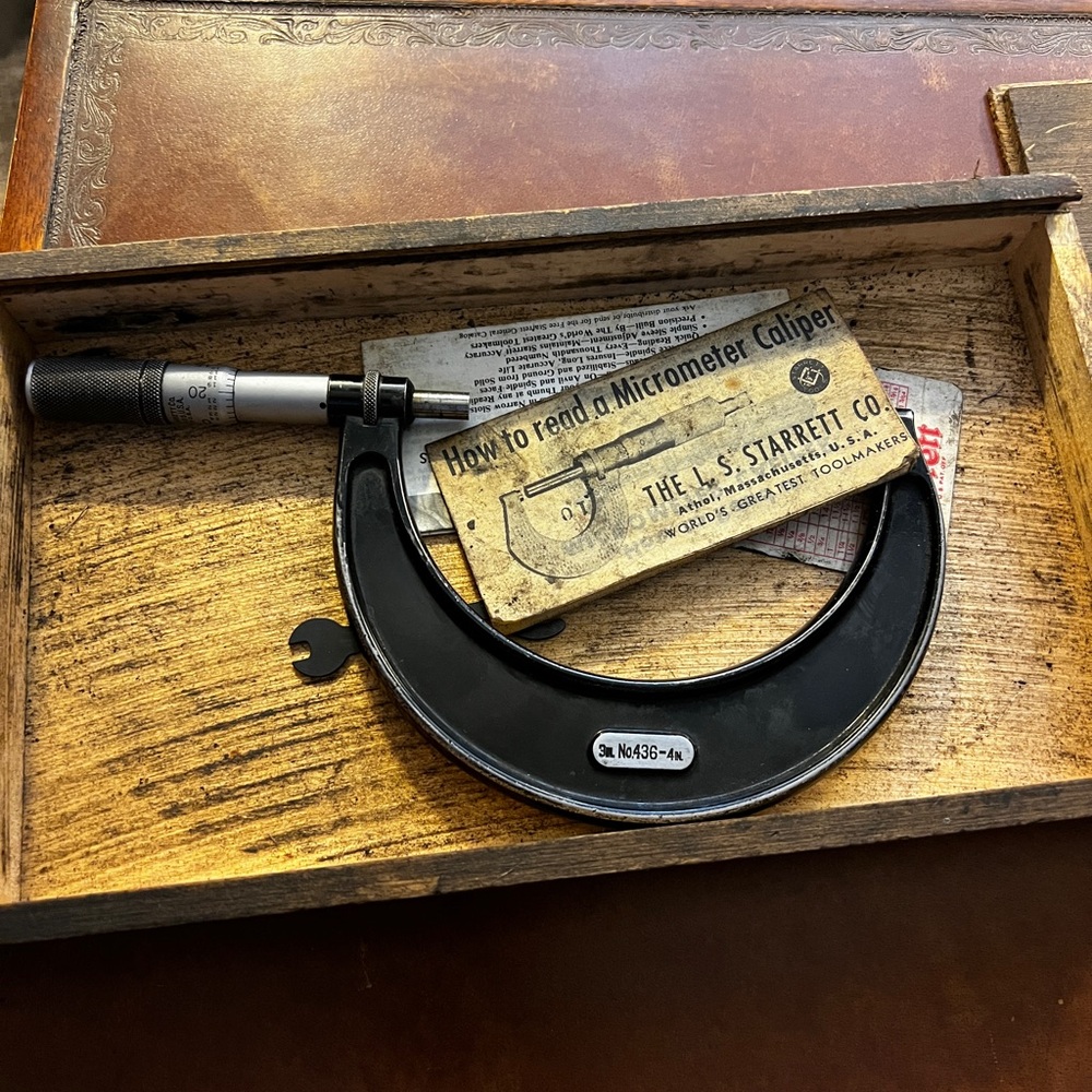 Starrett Micrometer Caliper in Black